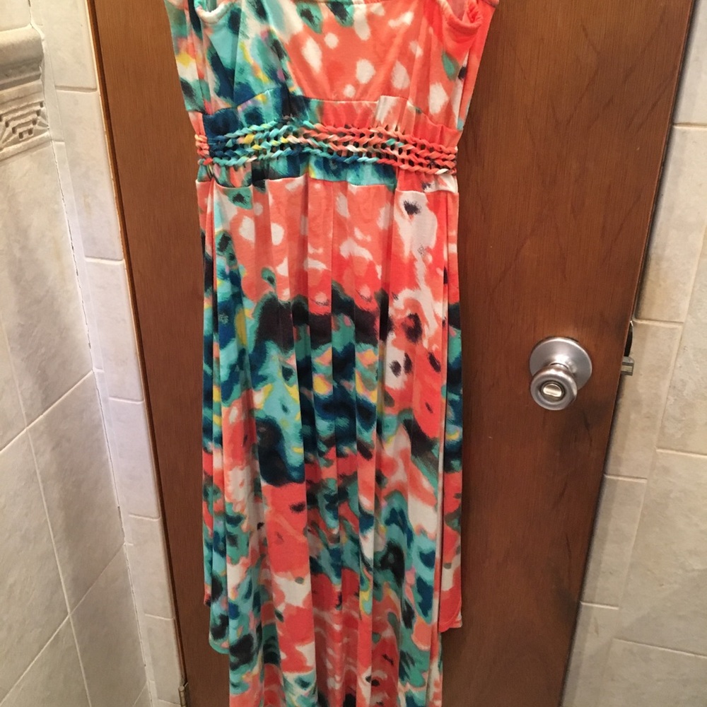 Tie dye pastel high/low dress